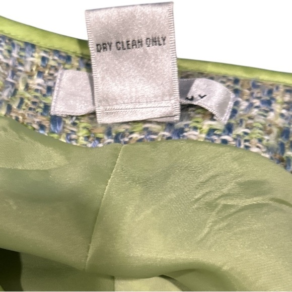 WD NY EUC Vintage Green and White Tweed skirt, size 4. - Picture 5 of 5
